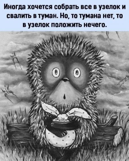 Иногда хочется все собрать в узелок и уйти в туман. Но... Или вы не такие?